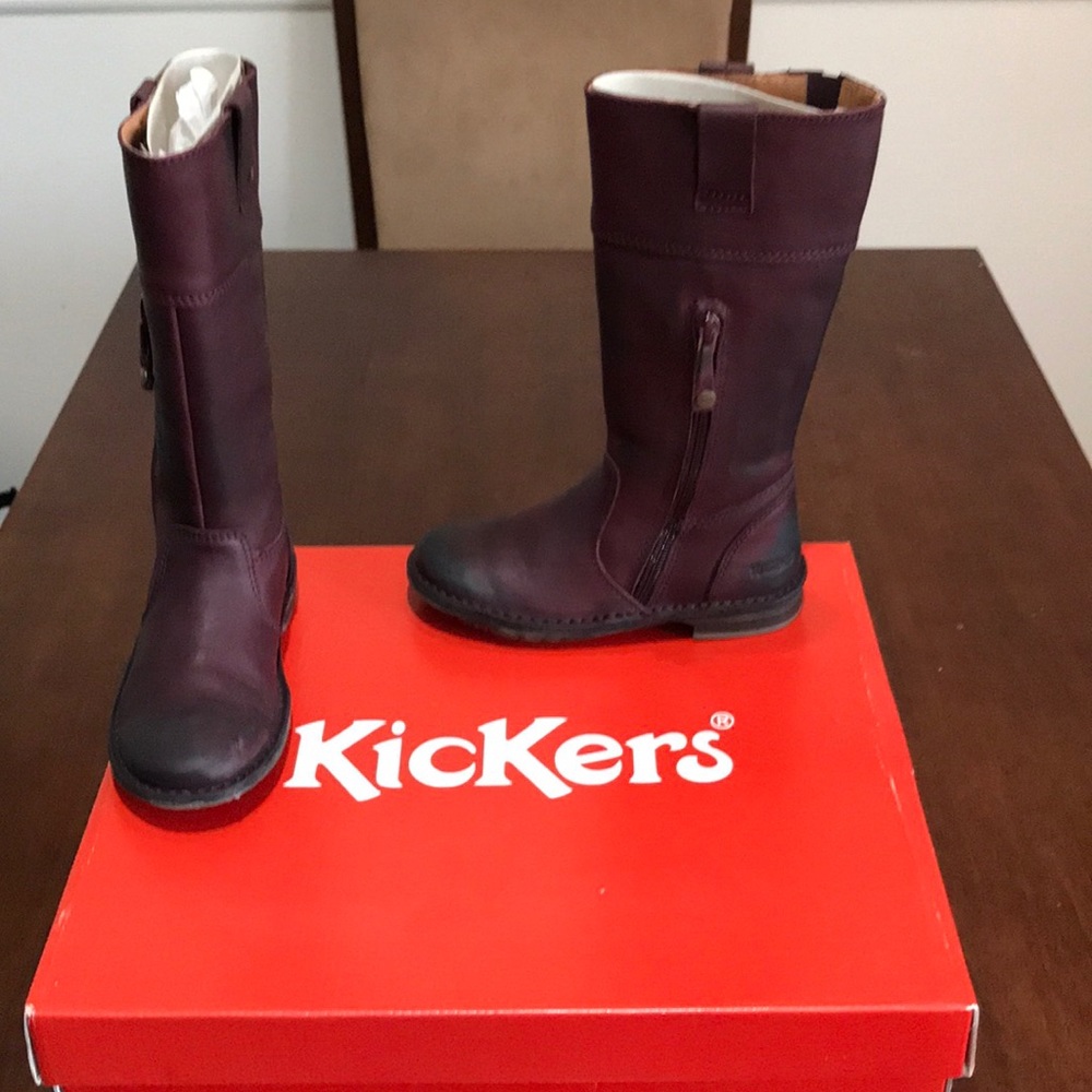 Kickers leather boots size 11 little girl